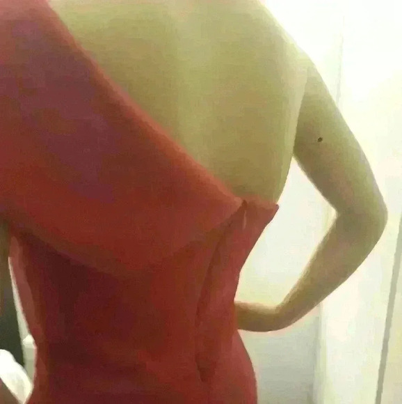 Another story sexy party/cocktail wedding of the shoulder  pink dress S M - Picture 4 of 6